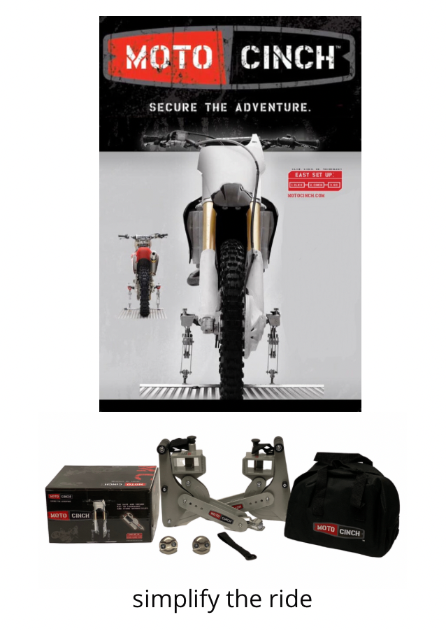 Best foot peg tie downs system. MOTO cinch is the easiest motorcycle tie down ever made