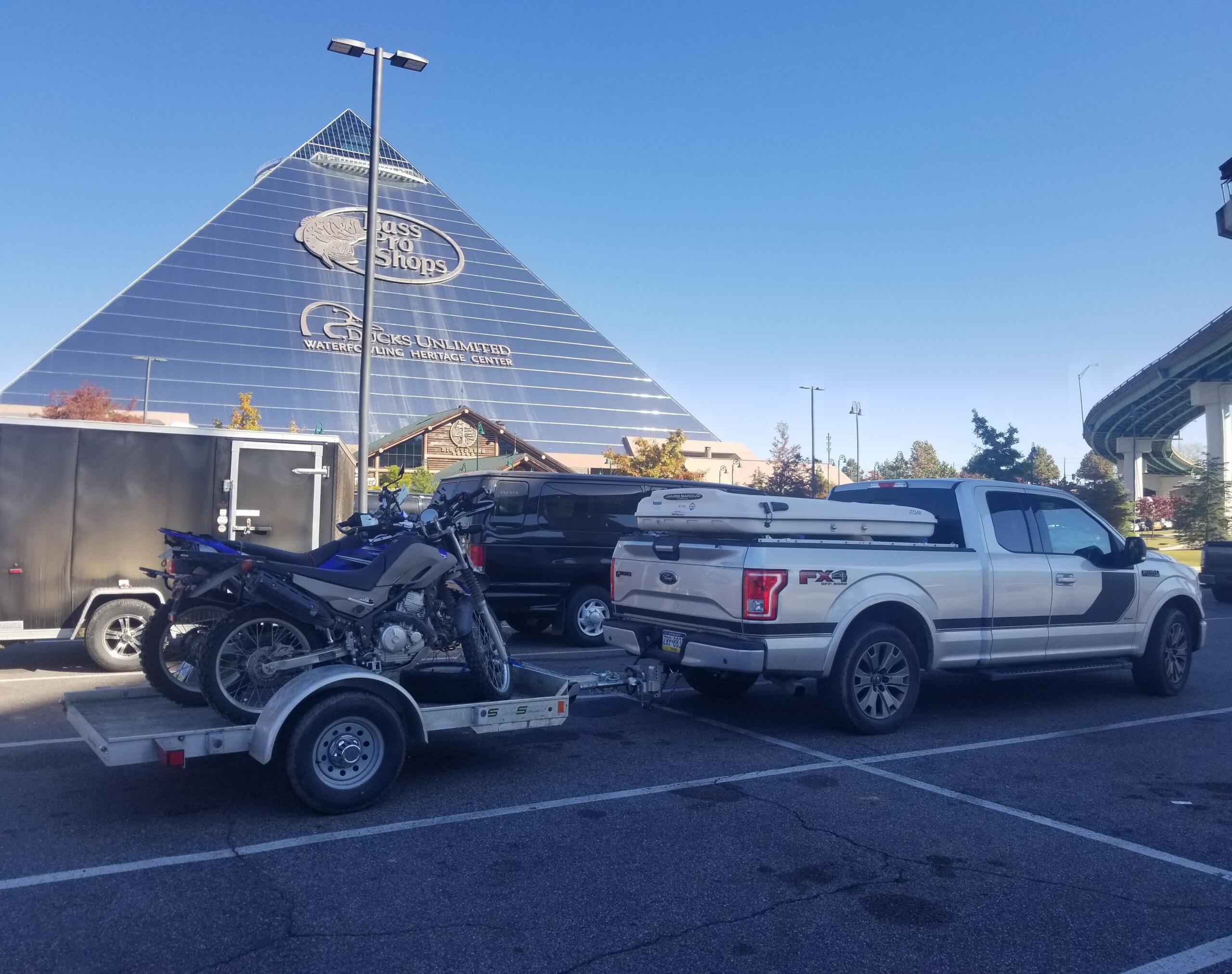 ADV bikes and Moto Cinch strapless tie downs