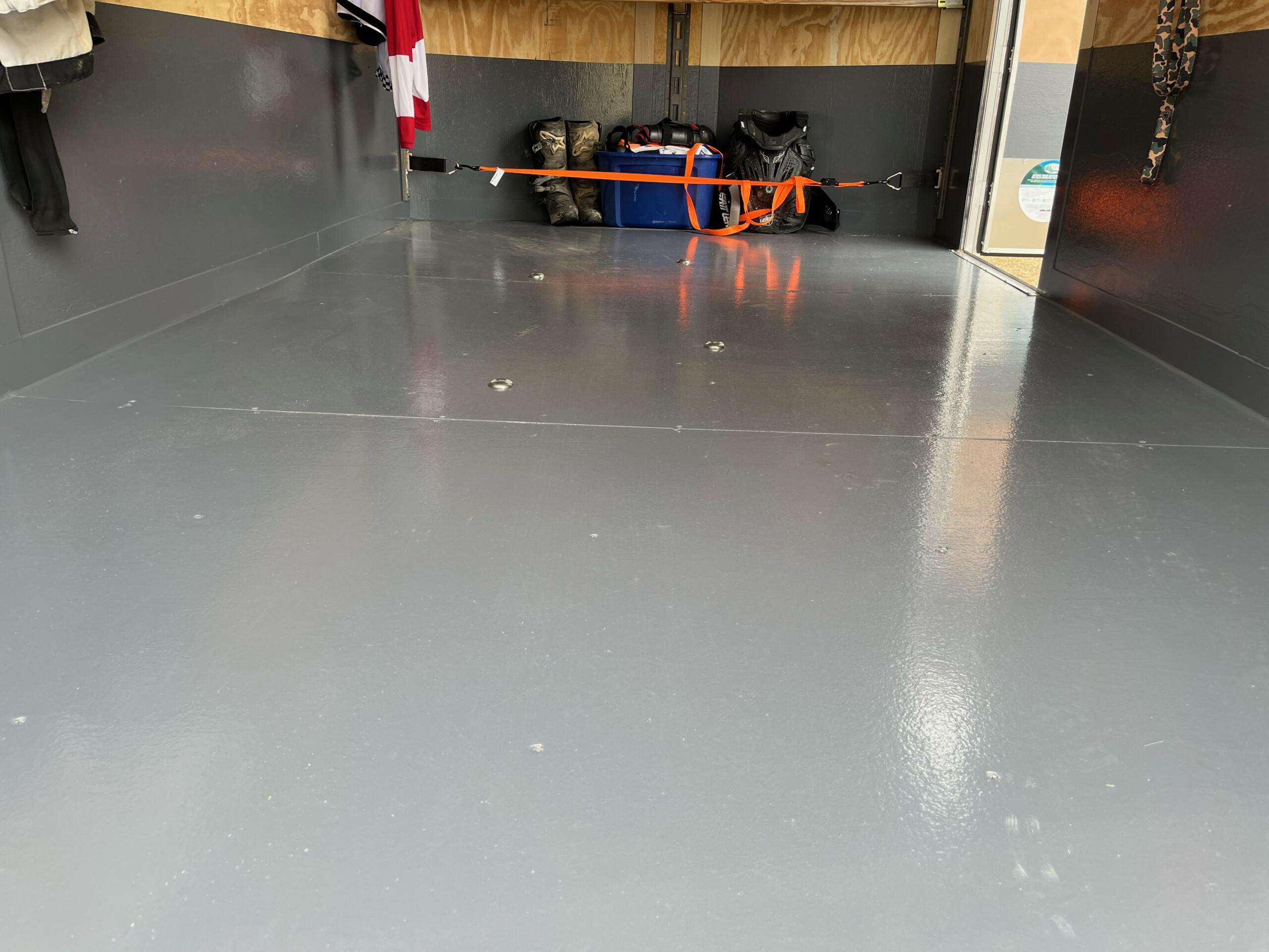 Clean floor when cinches are removed!