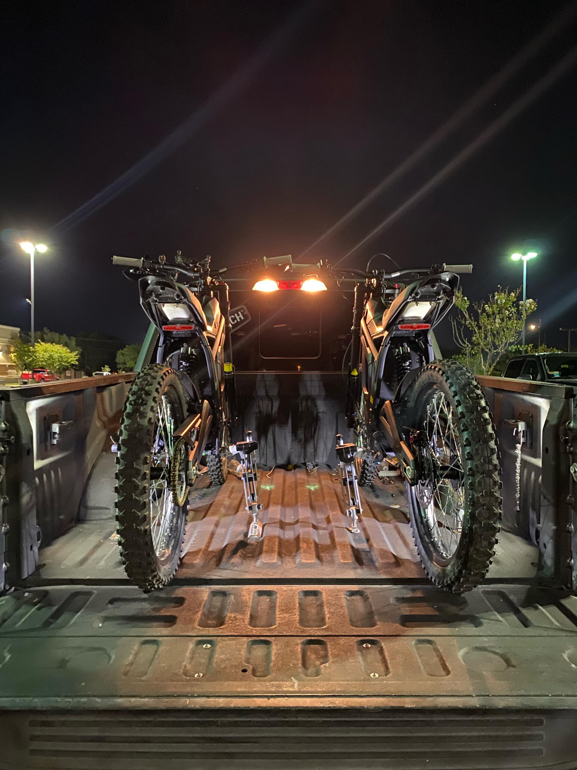 Talaria, Surron electric bikes and moto cinch strapless motorcycle tie downs