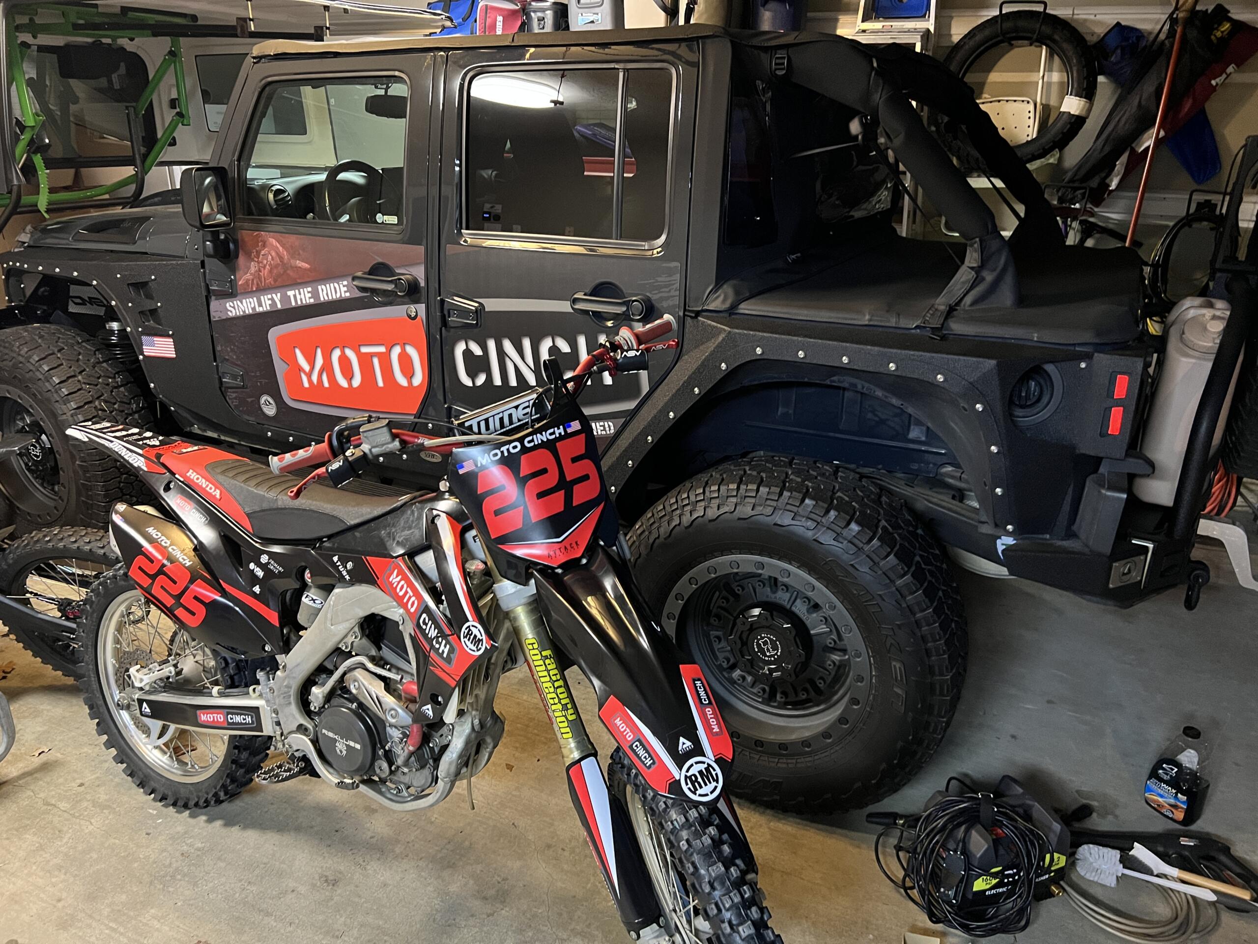 Moto Cinch strapless tie downs - customer pics