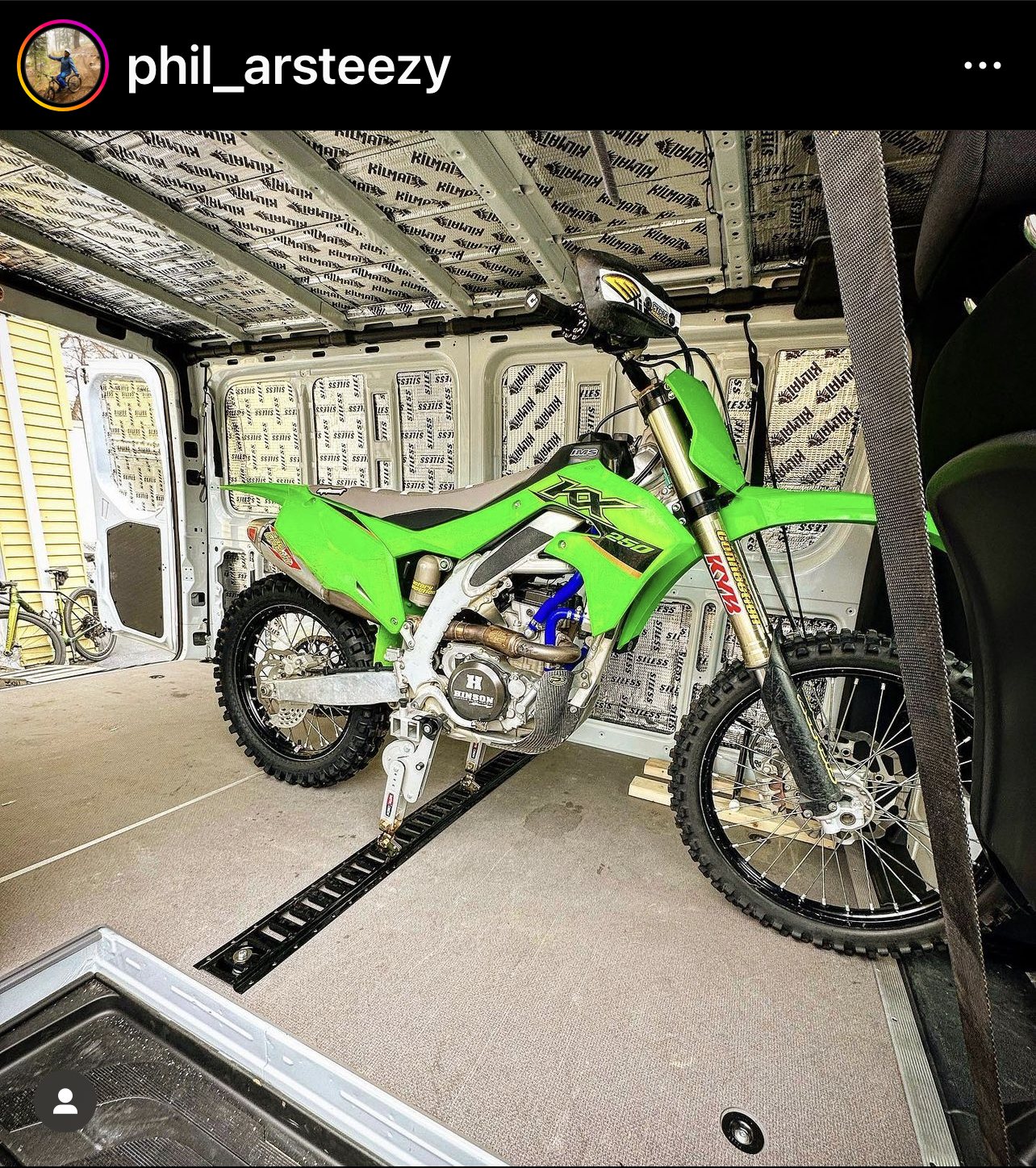 Motorcycle tie downs in cargo trailer