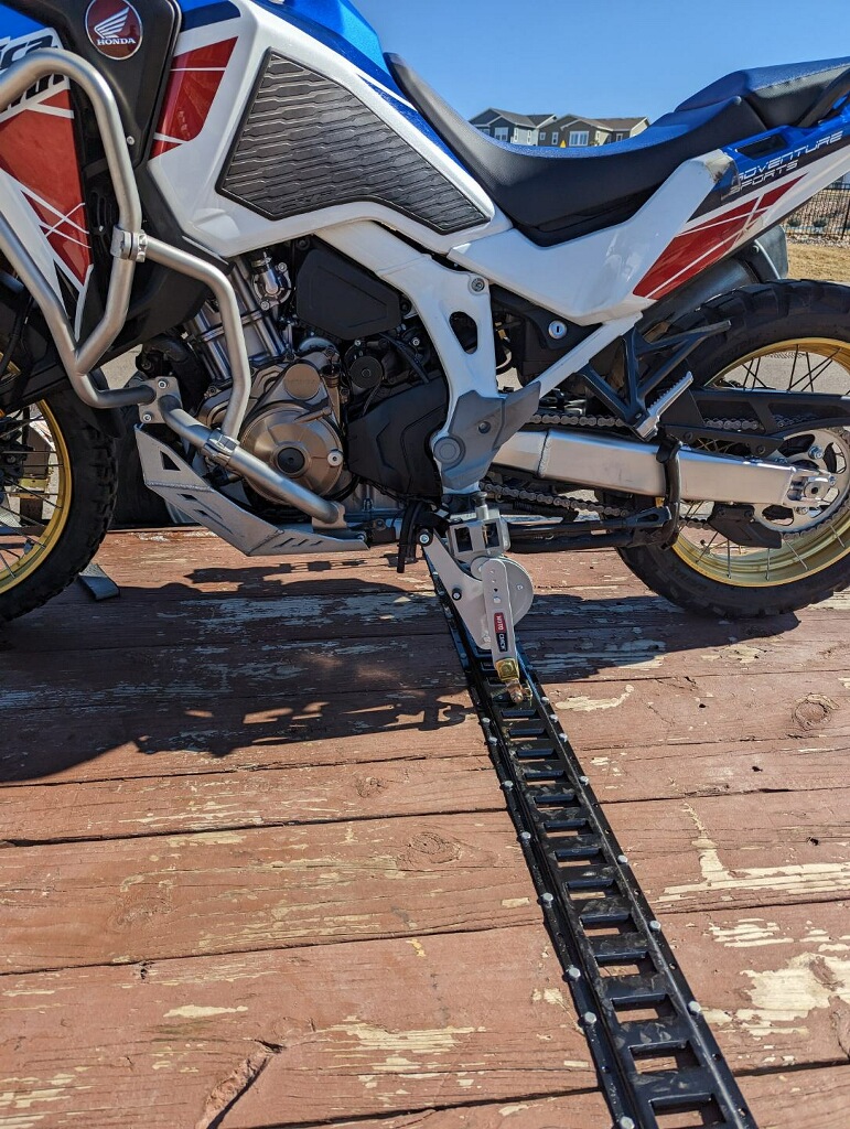 Africa Twin ADV Bike and Moto Cinch tie downs