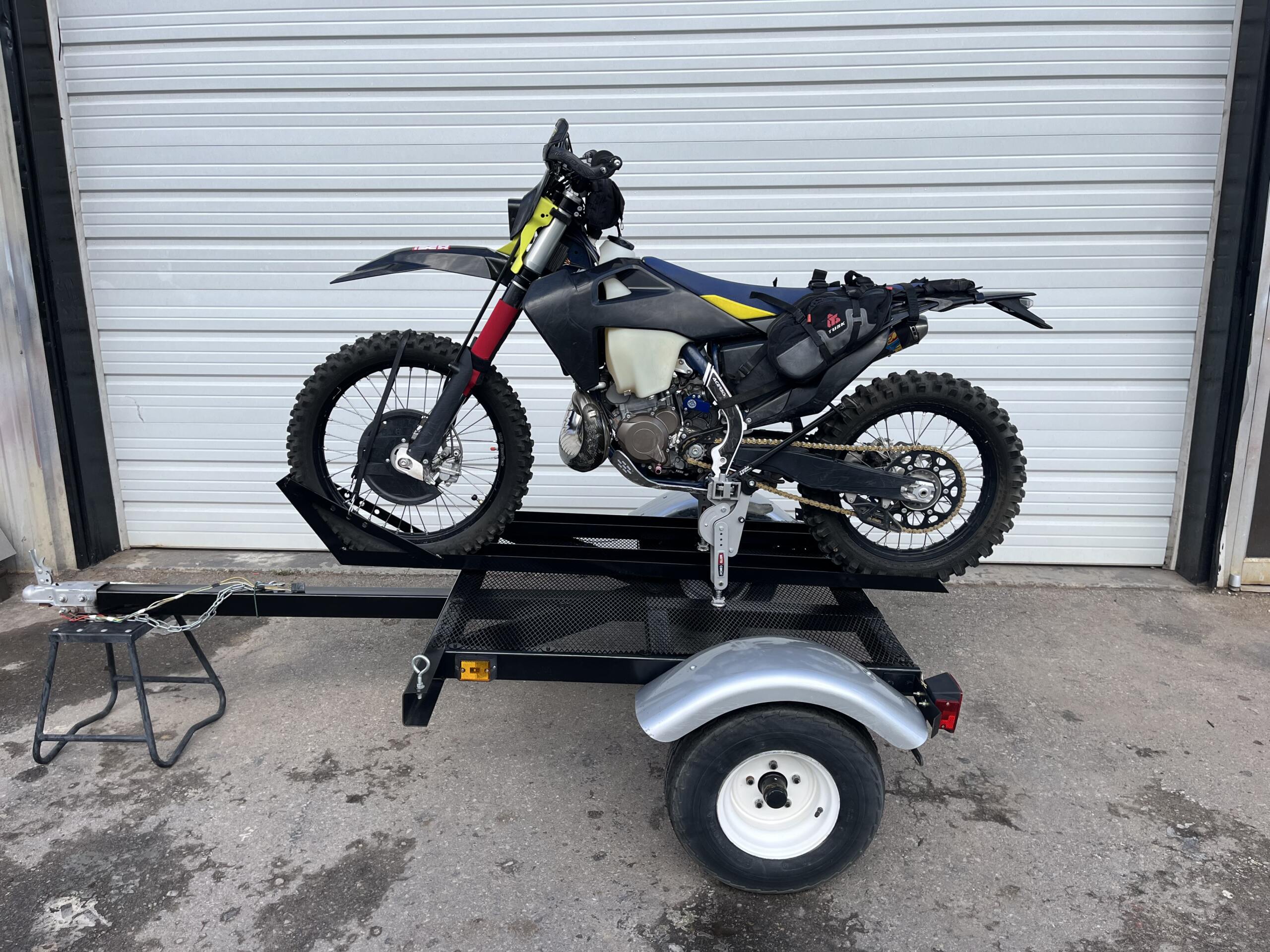 Moto Cinch strapless tie downs for dirt, street, ADV and sport bikes!