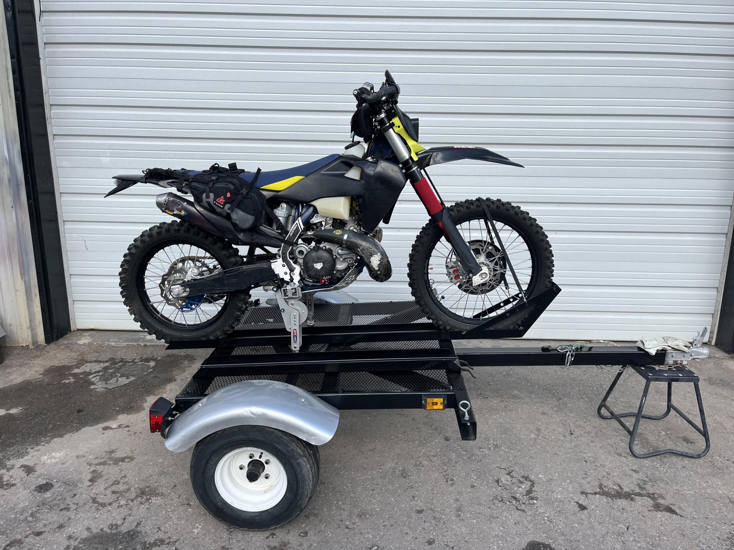 Moto Cinch strapless tie downs for dirt, street, ADV and sport bikes!