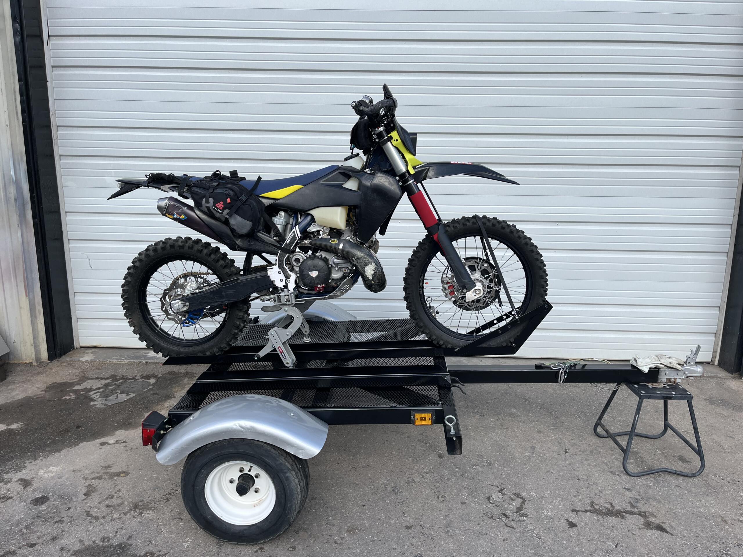 Moto Cinch strapless tie downs for dirt, street, ADV and sport bikes!