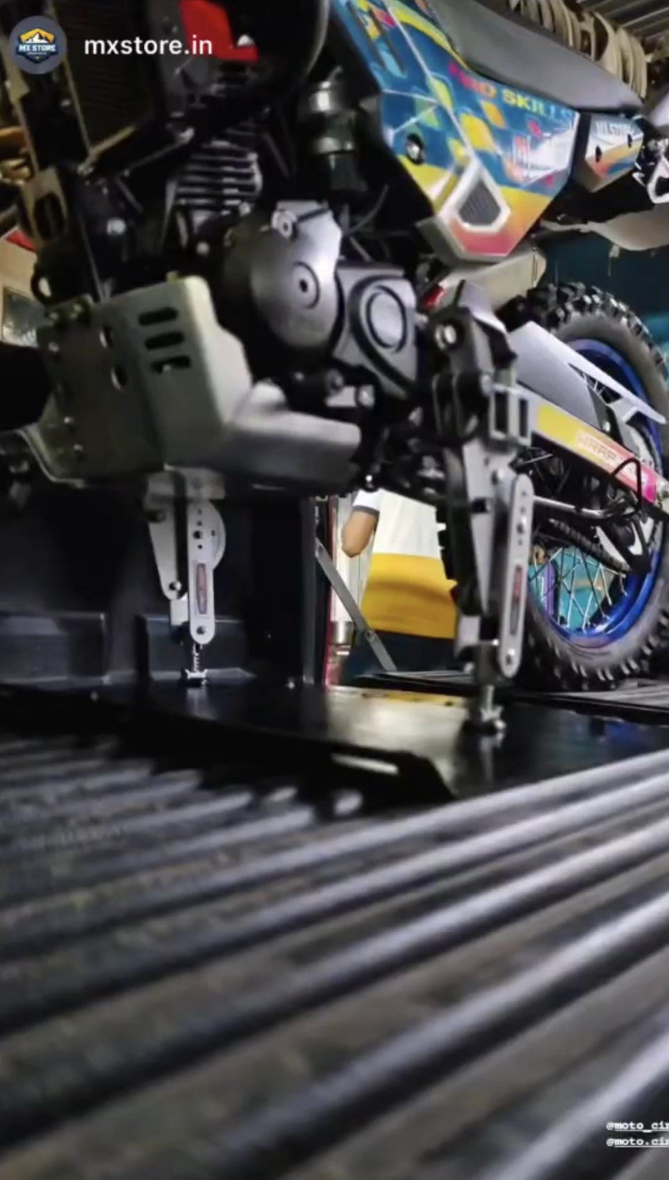 Moto Cinch strapless tie downs for dirt, street, ADV and sport bikes!