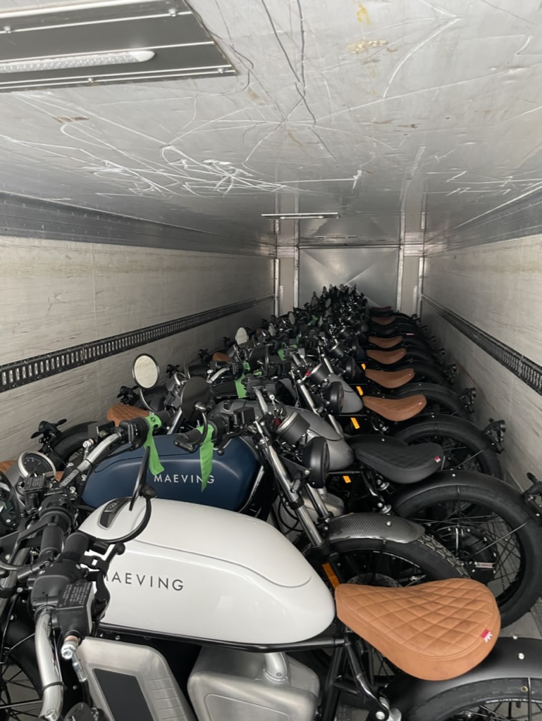 MAEVING electric motorcycles and Moto cinch strapless tie downs